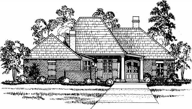 Front elevation of the Merlot house plan