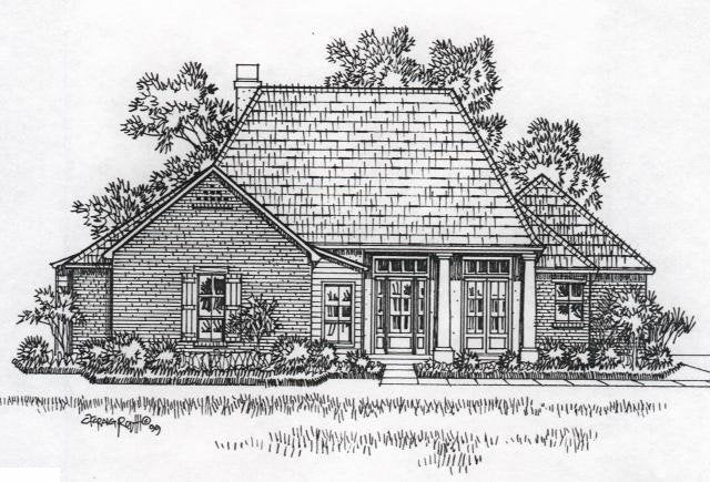Front elevation of the San Regis house plan