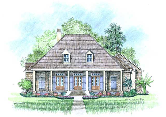 Front elevation of the Villandry house plan