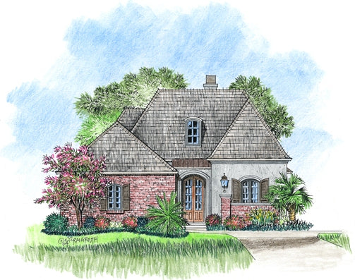 Front elevation of the Nice house plan