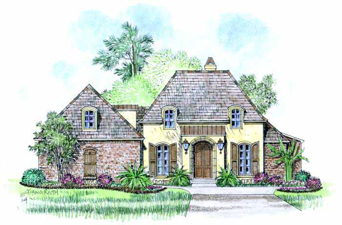 Front elevation of the Josselin house plan
