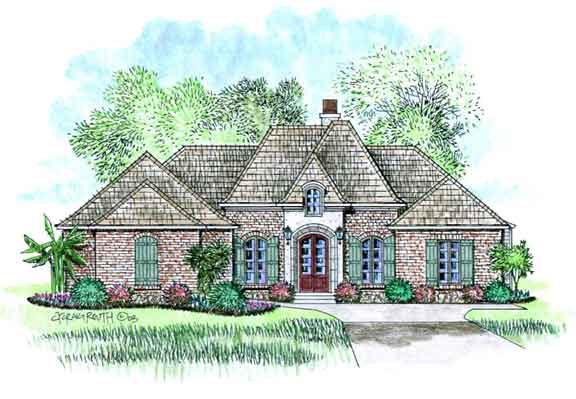 Front elevation of the Picardie house plan