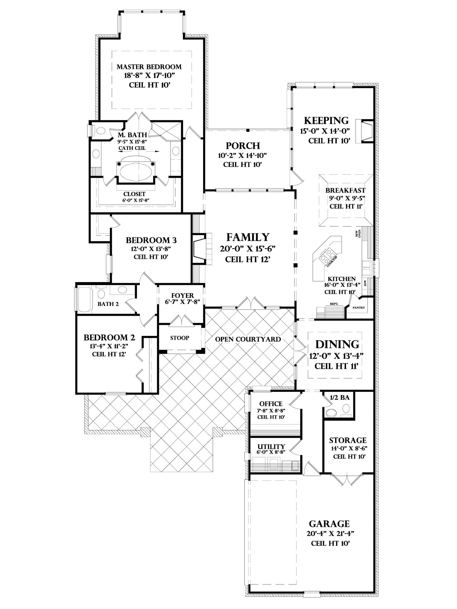 Gordes house plan, floor plan sheet