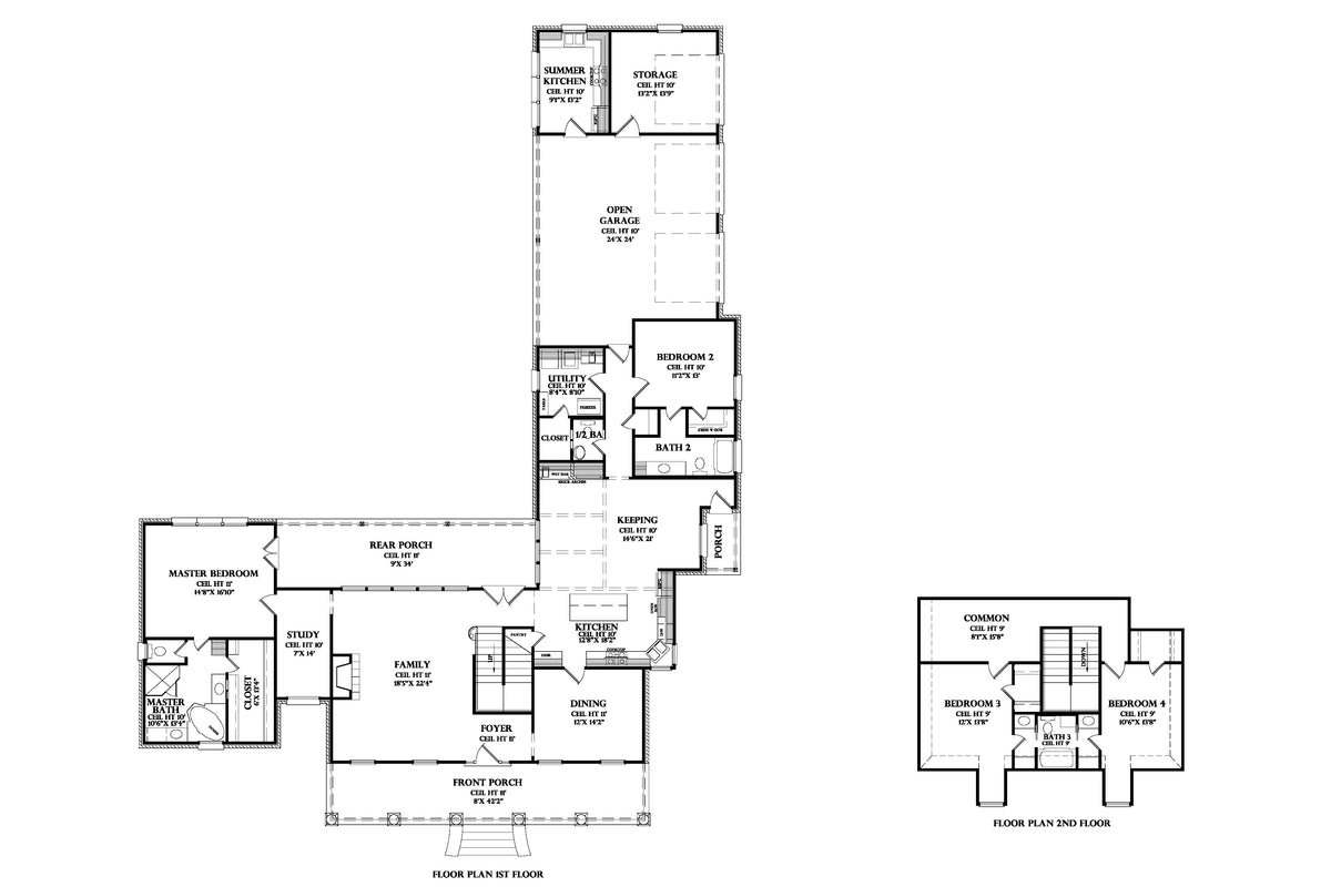 Vouvray house plan, floor plan sheet