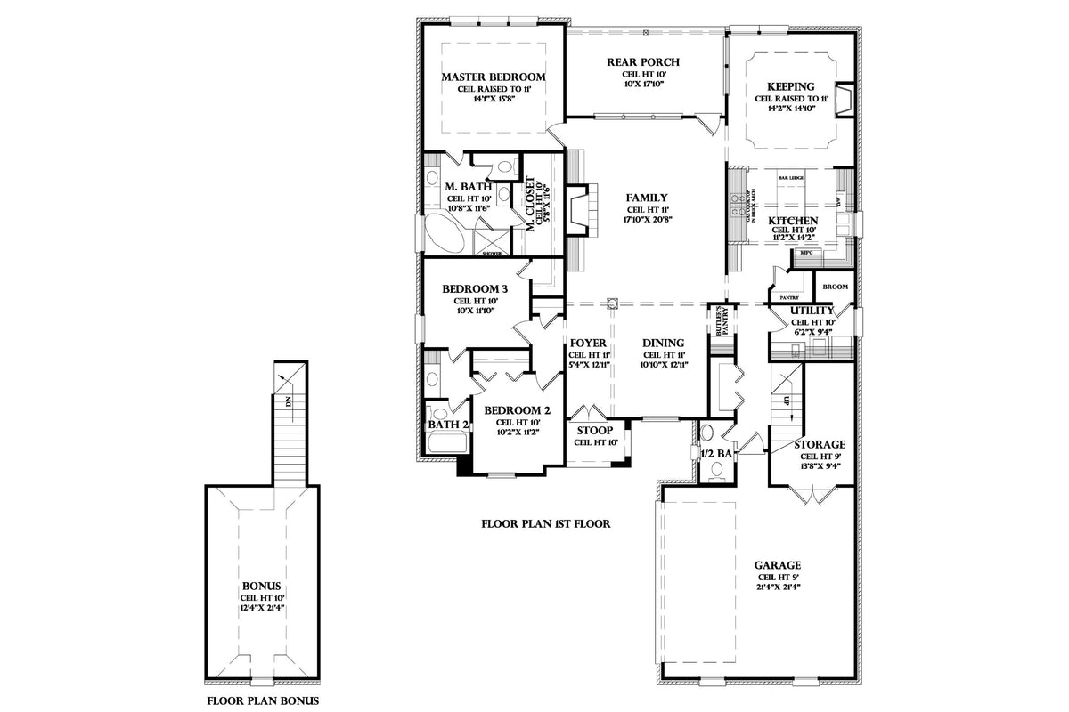 Pyrenees house plan, floor plan sheet