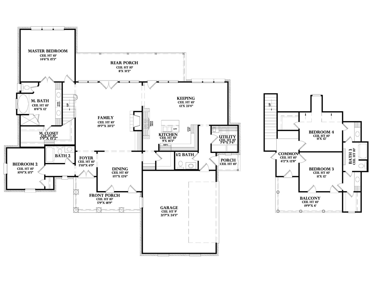 St. Charles house plan, floor plan sheet