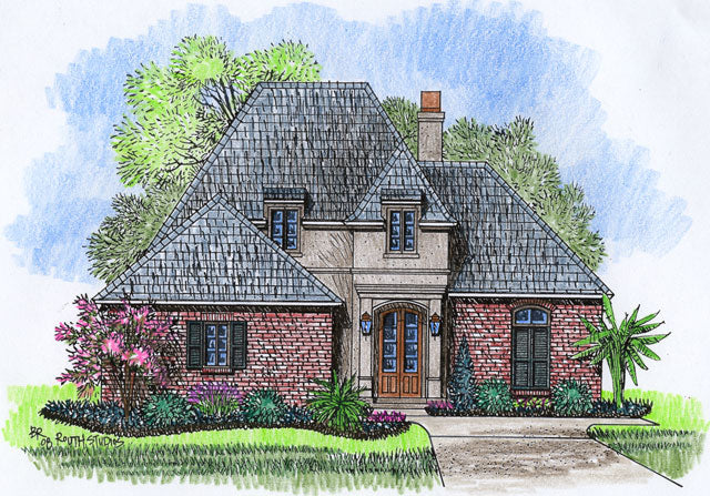 Front elevation of the Cote D' Or house plan