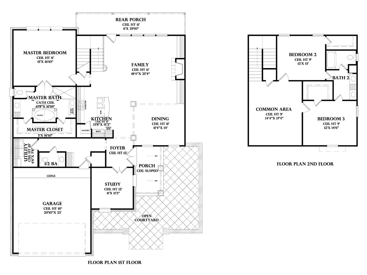 Saint Loupe house plan, floor plan sheet
