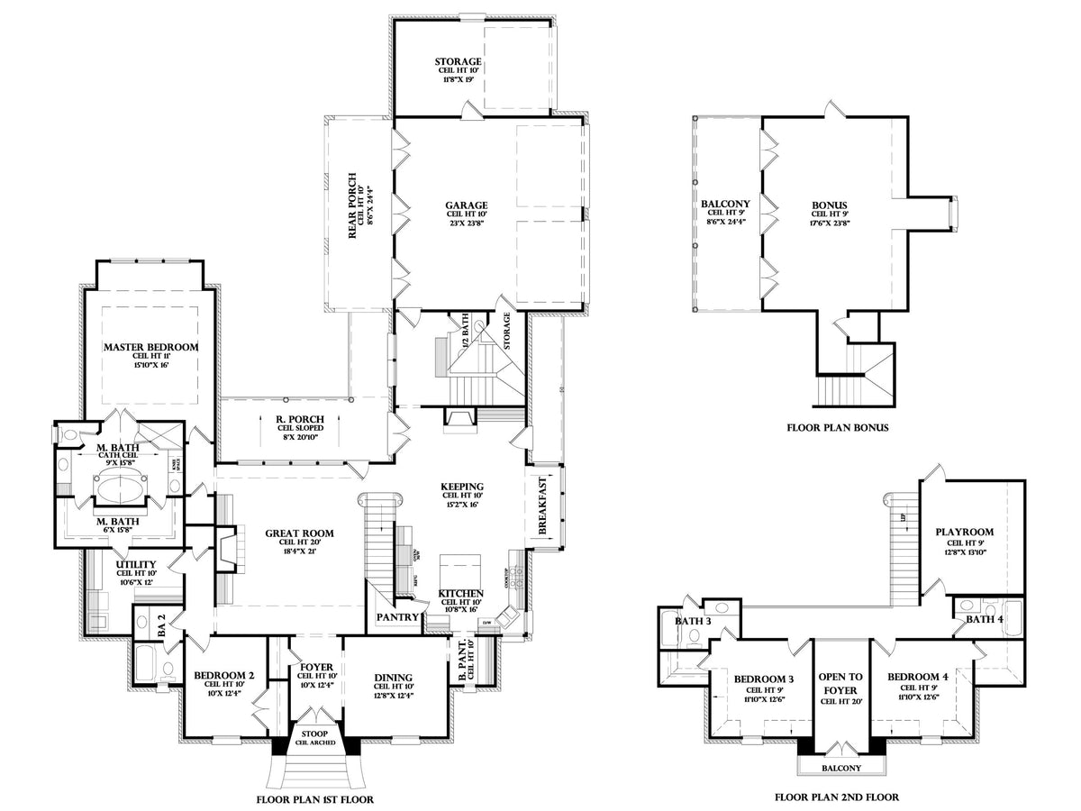 Chateau Usse house plan, floor plan sheet