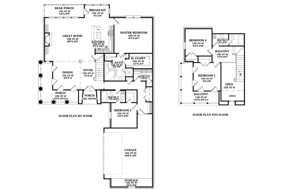Charente house plan, floor plan sheet