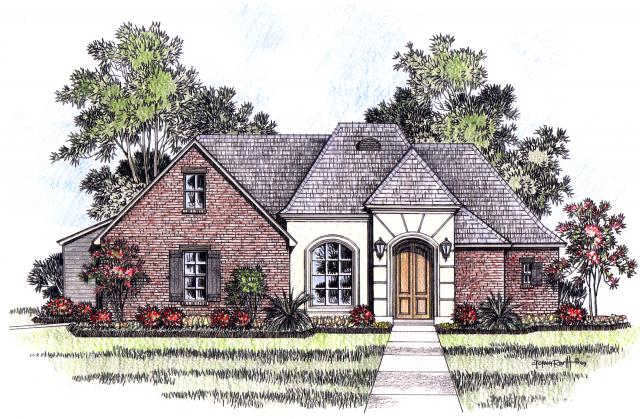 Front elevation of the Calais house plan