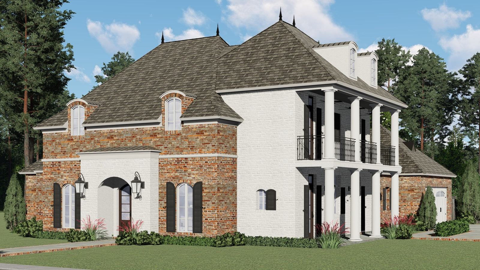 Front elevation of the Belvoir house plan