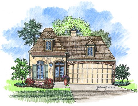 Front elevation of the Nort house plan