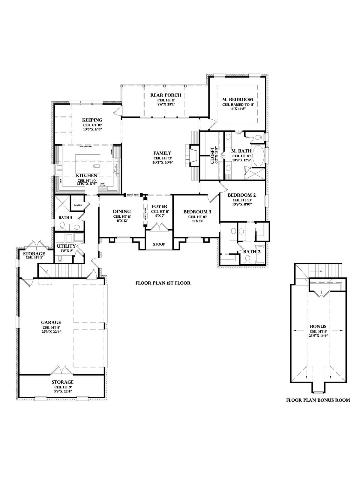 Loire house plan, floor plan sheet