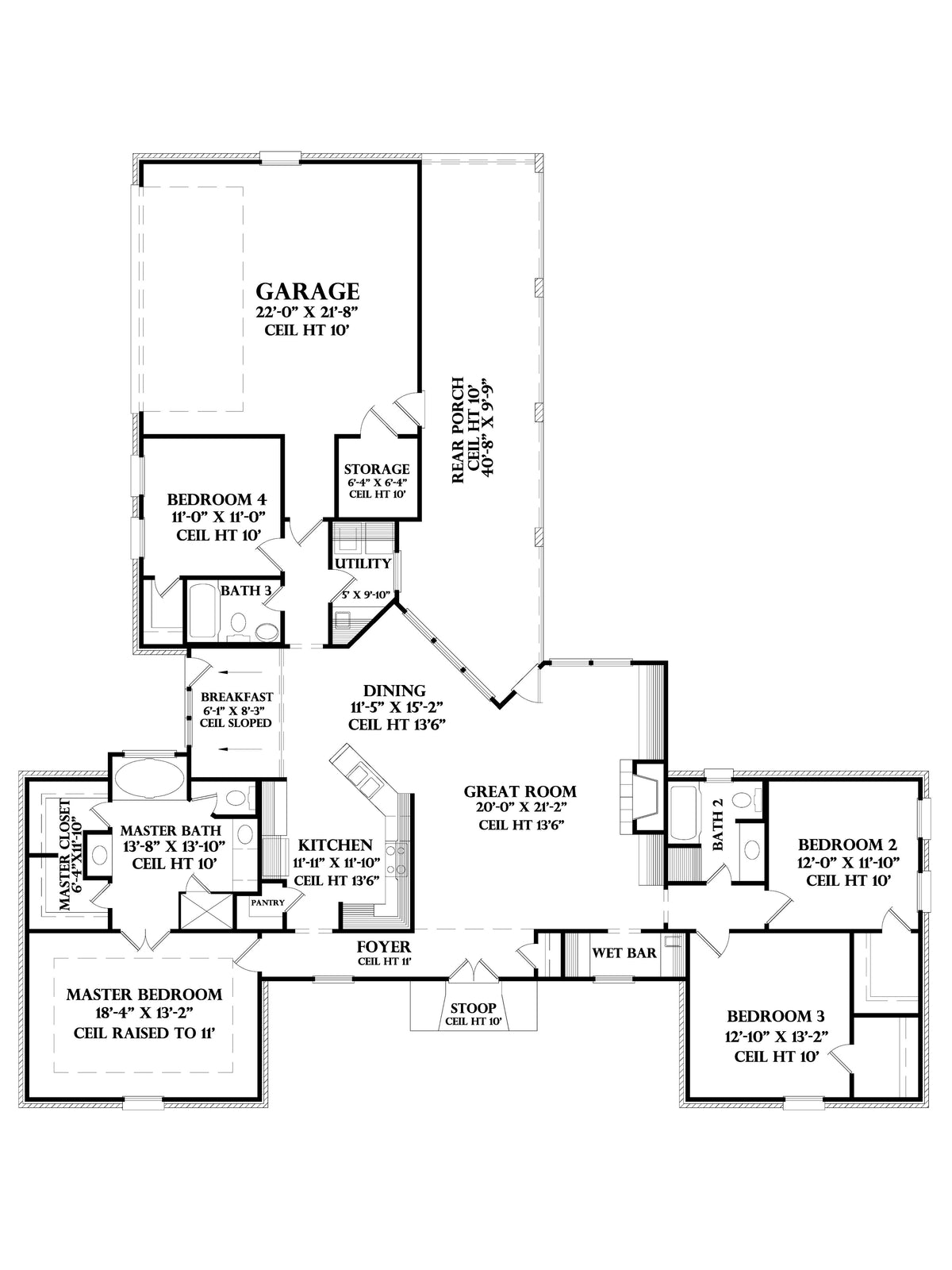 Perigord house plan, floor plan sheet