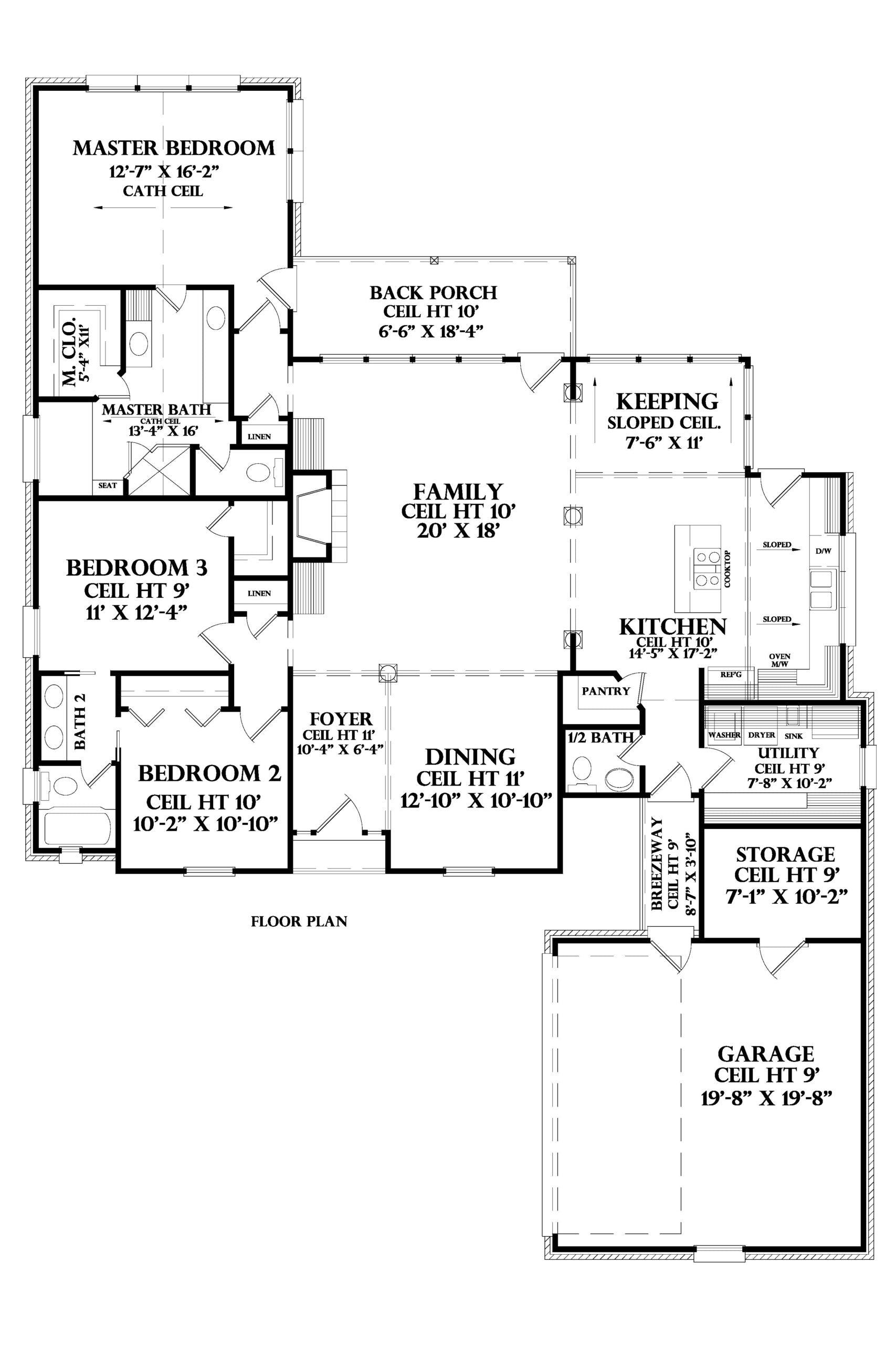Floor Plan plan for the Parisian house plan