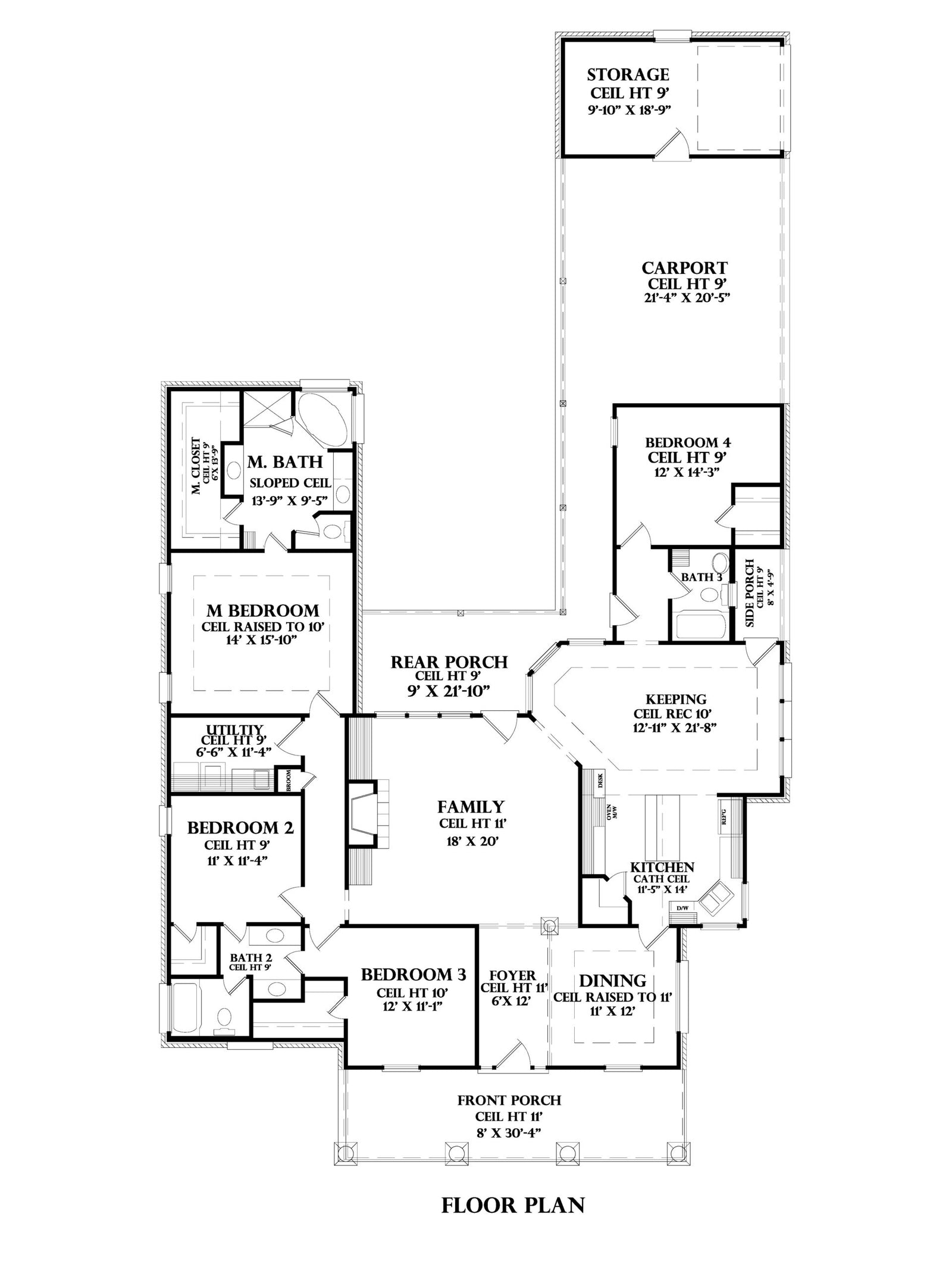 Southern Trace house plan, floor plan sheet