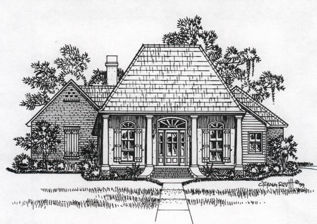 Front elevation of the Southern Trace house plan