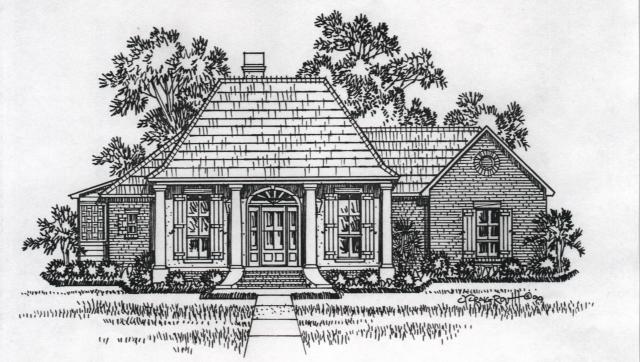 Front elevation of the Viscount house plan