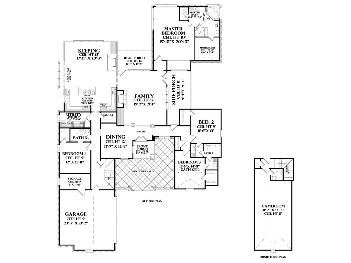 Alsace house plan, floor plan sheet