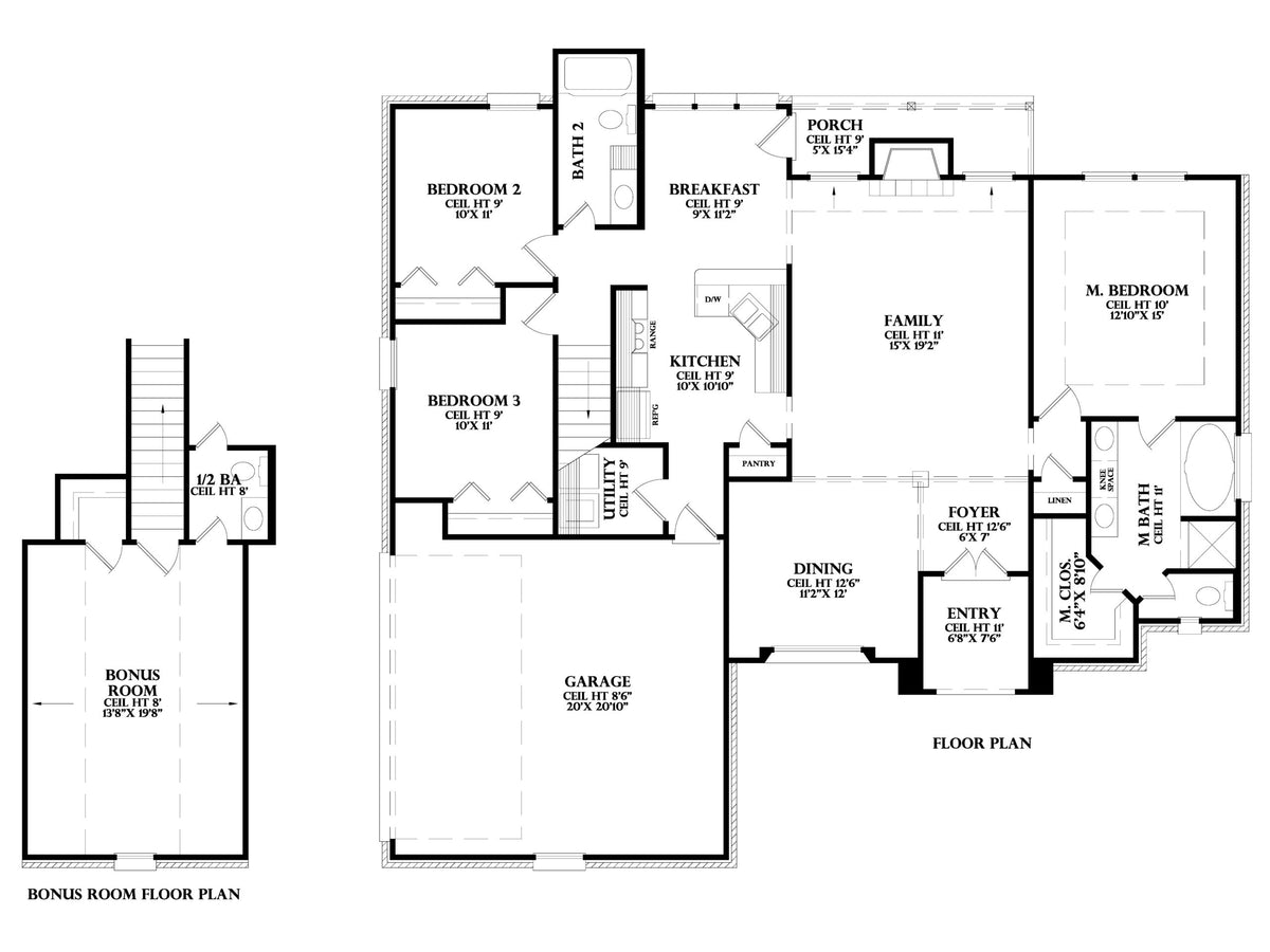 Calais house plan, floor plan sheet