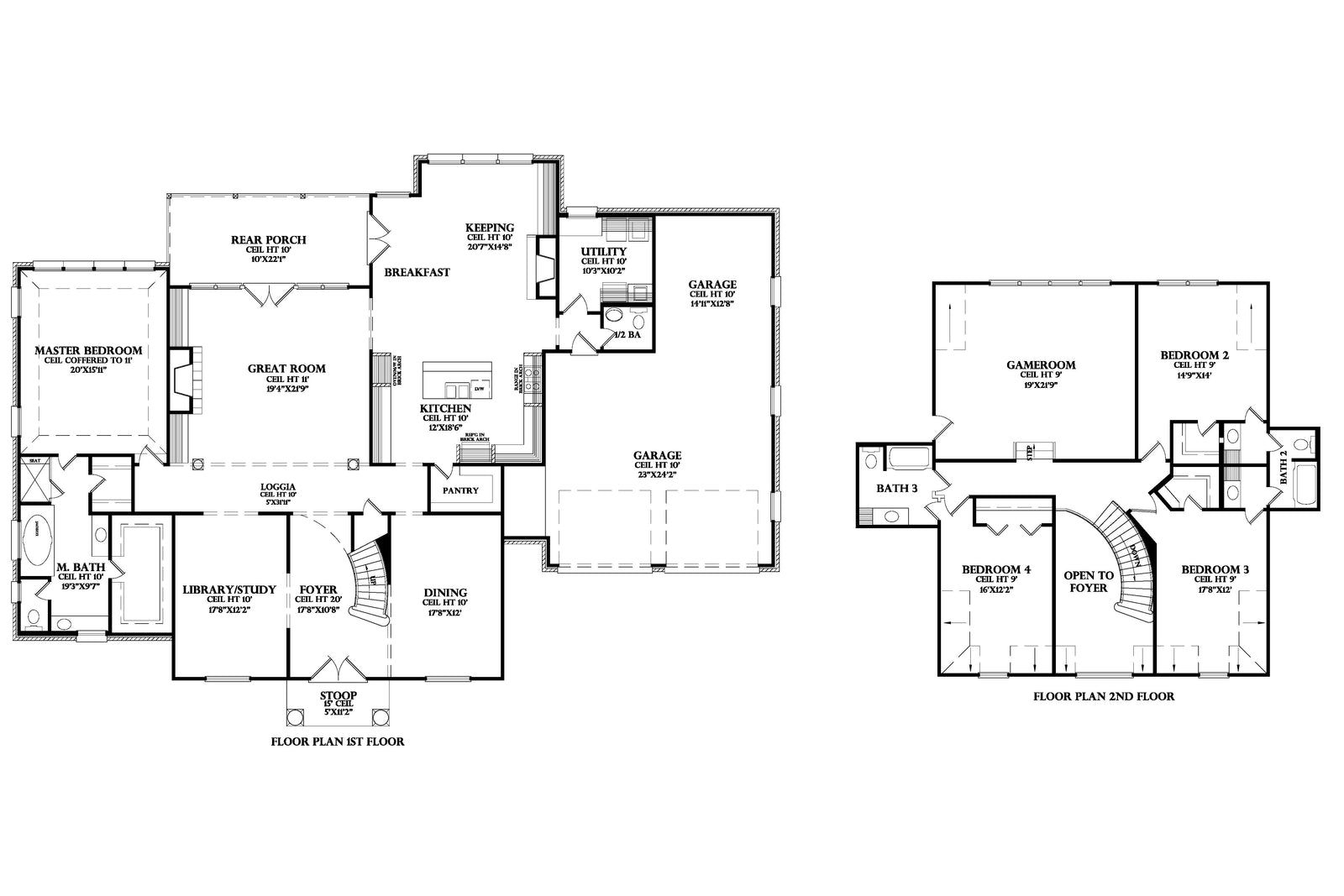 Balleroy house plan, floor plan sheet