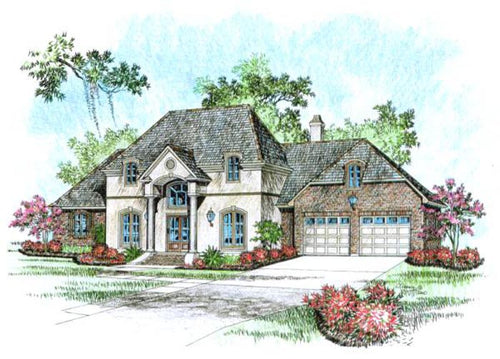 Front elevation of the Balleroy house plan