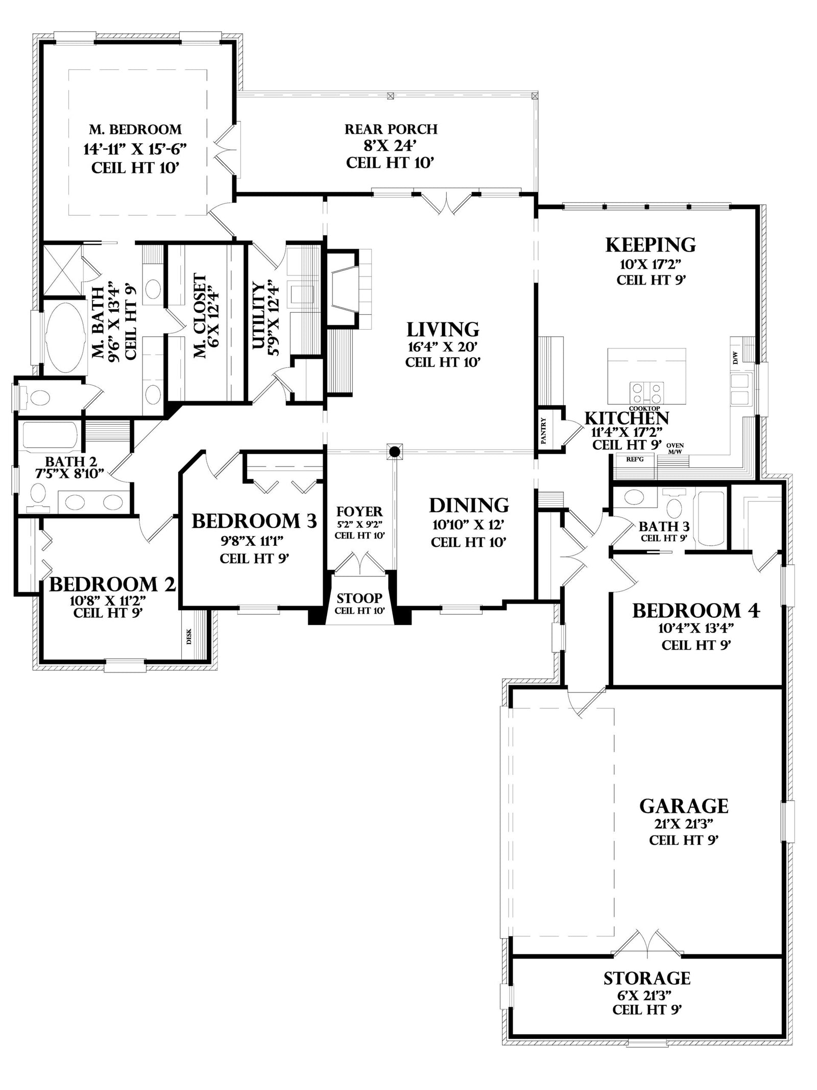 La Marche house plan, floor plan sheet