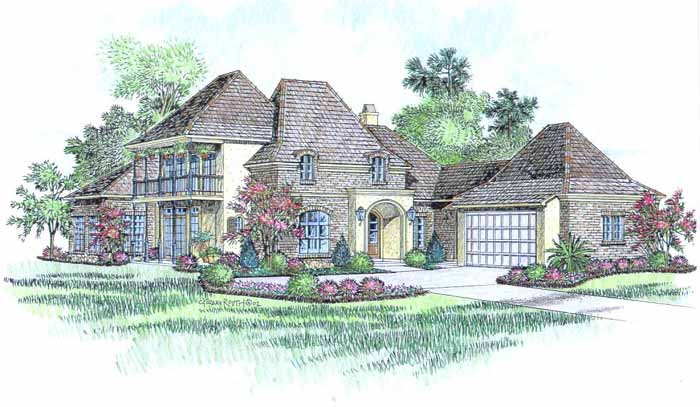 Front elevation of the Valois house plan