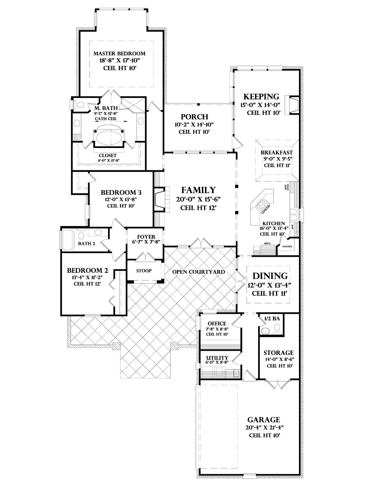 Gordes house plan, floor plan sheet
