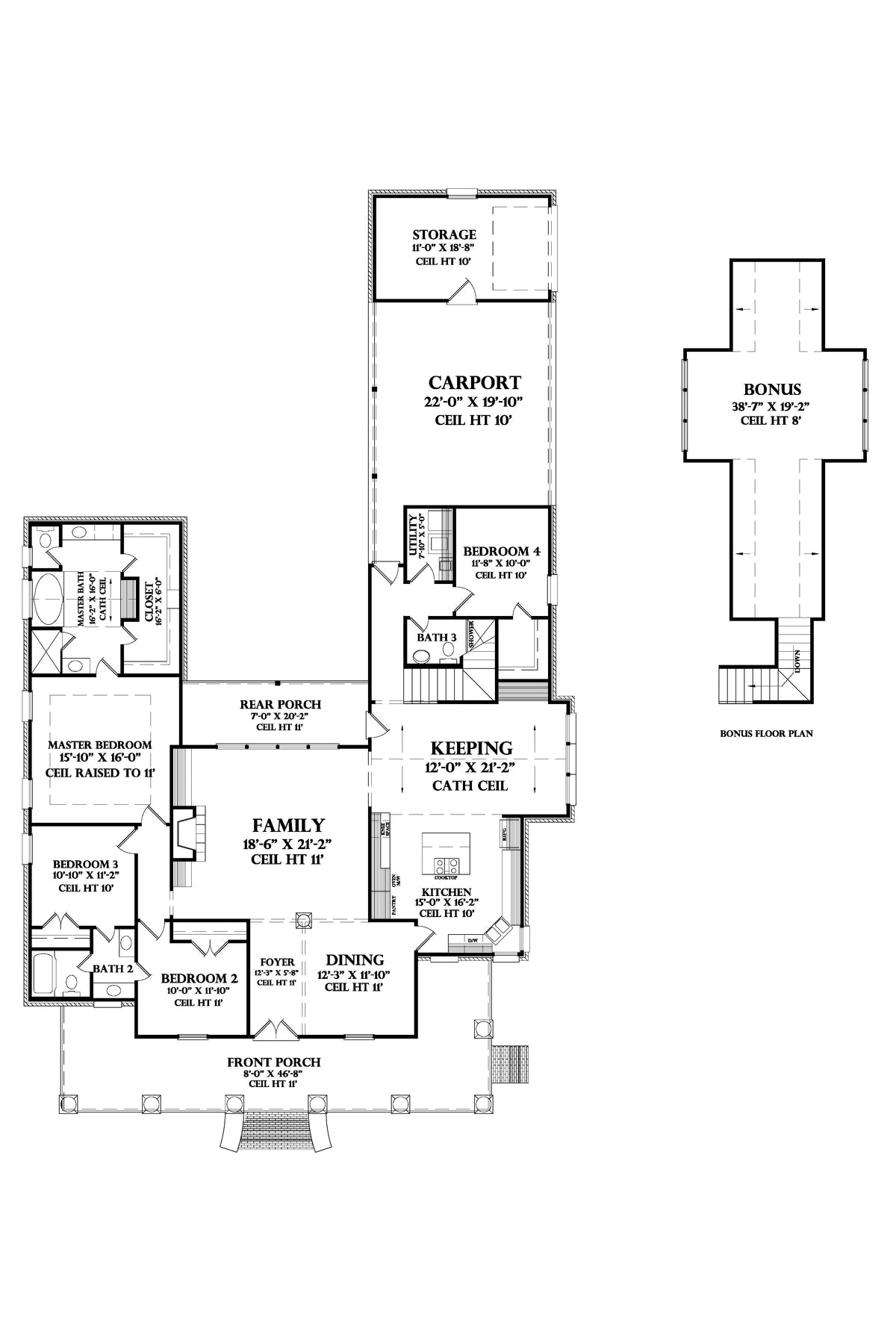 Vermandois house plan, floor plan sheet