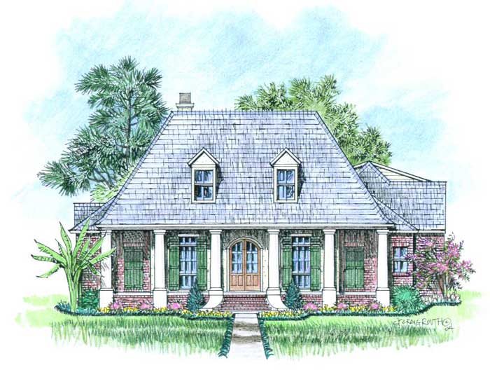 Front elevation of the Vermandois house plan
