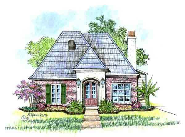 Front elevation of the Burgundy house plan