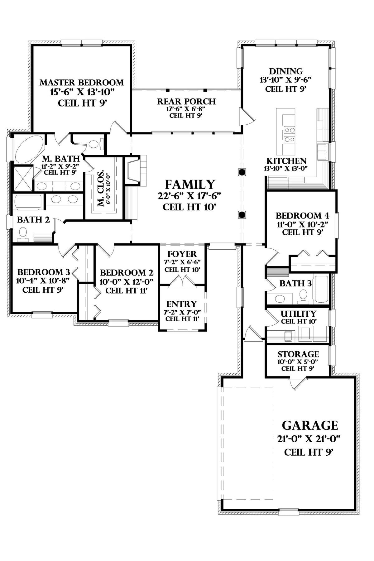 Orleans house plan, floor plan sheet