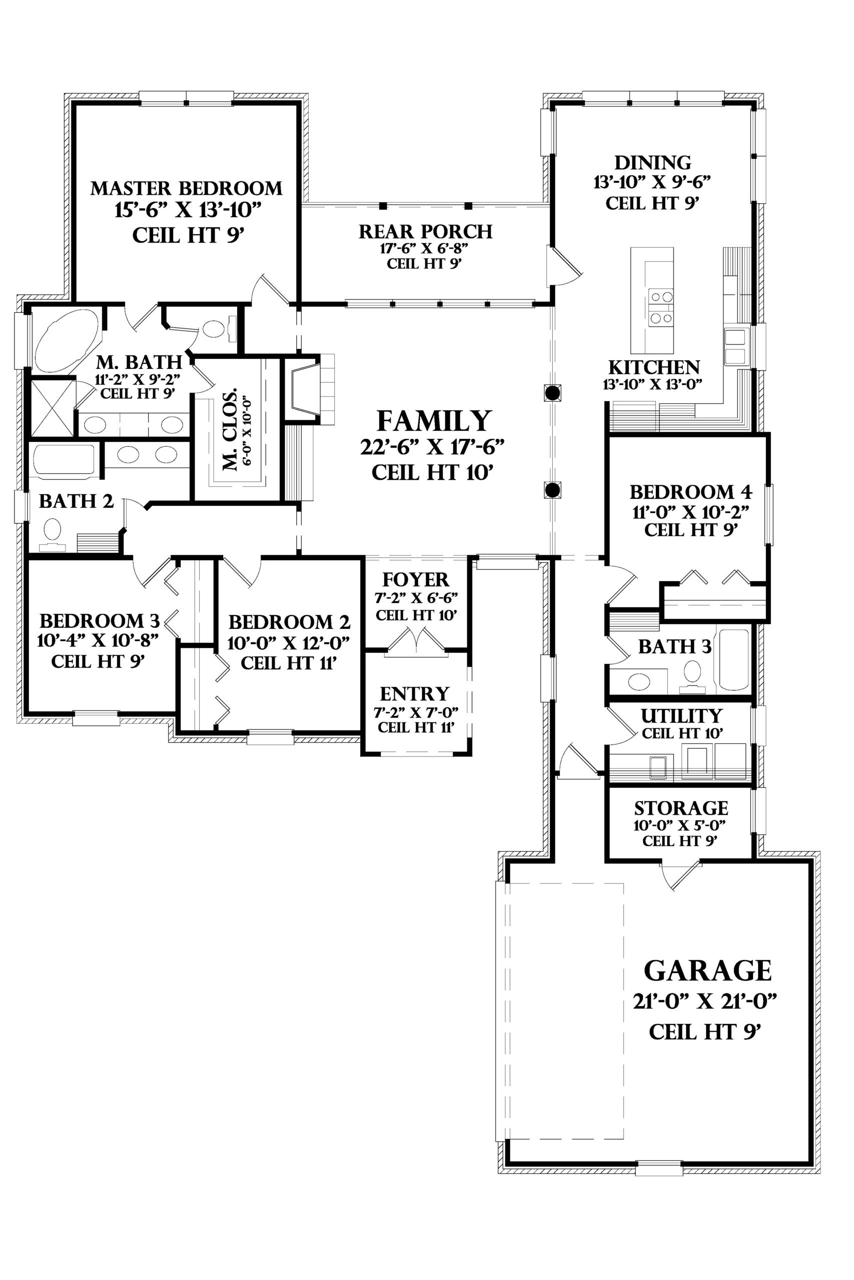 Floor Plan plan for the Orleans house plan