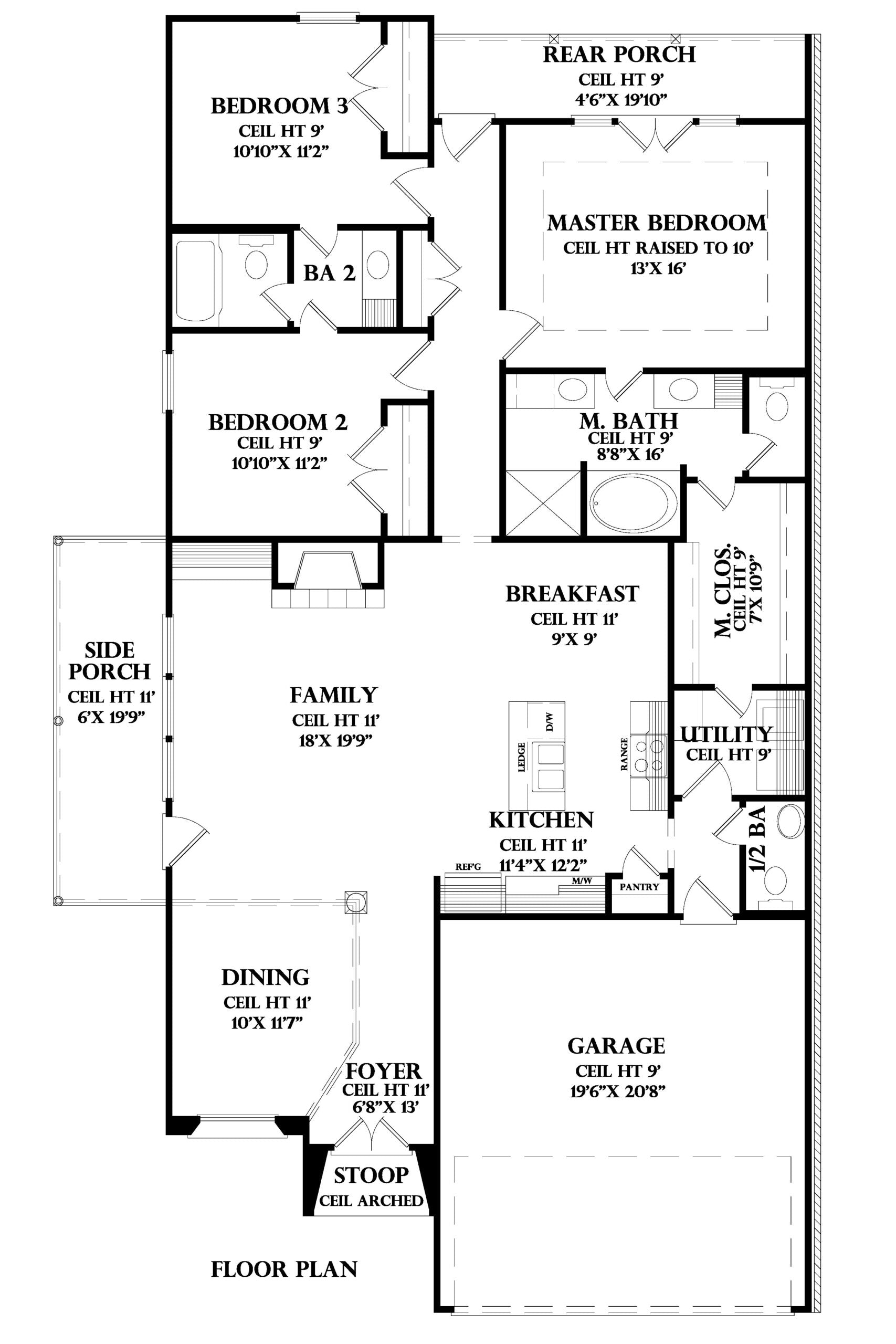 Floor Plan plan for the Tule house plan