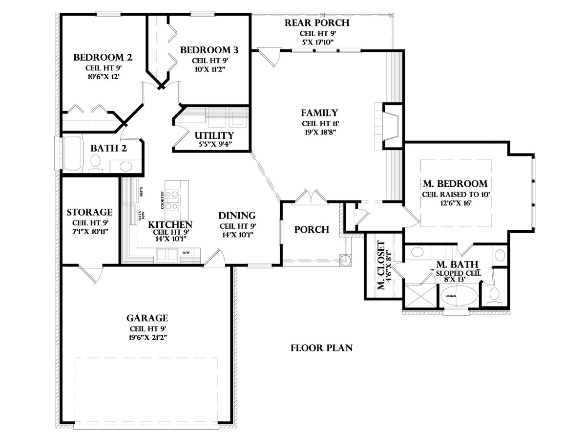 Floor Plan plan for the Gaillard house plan