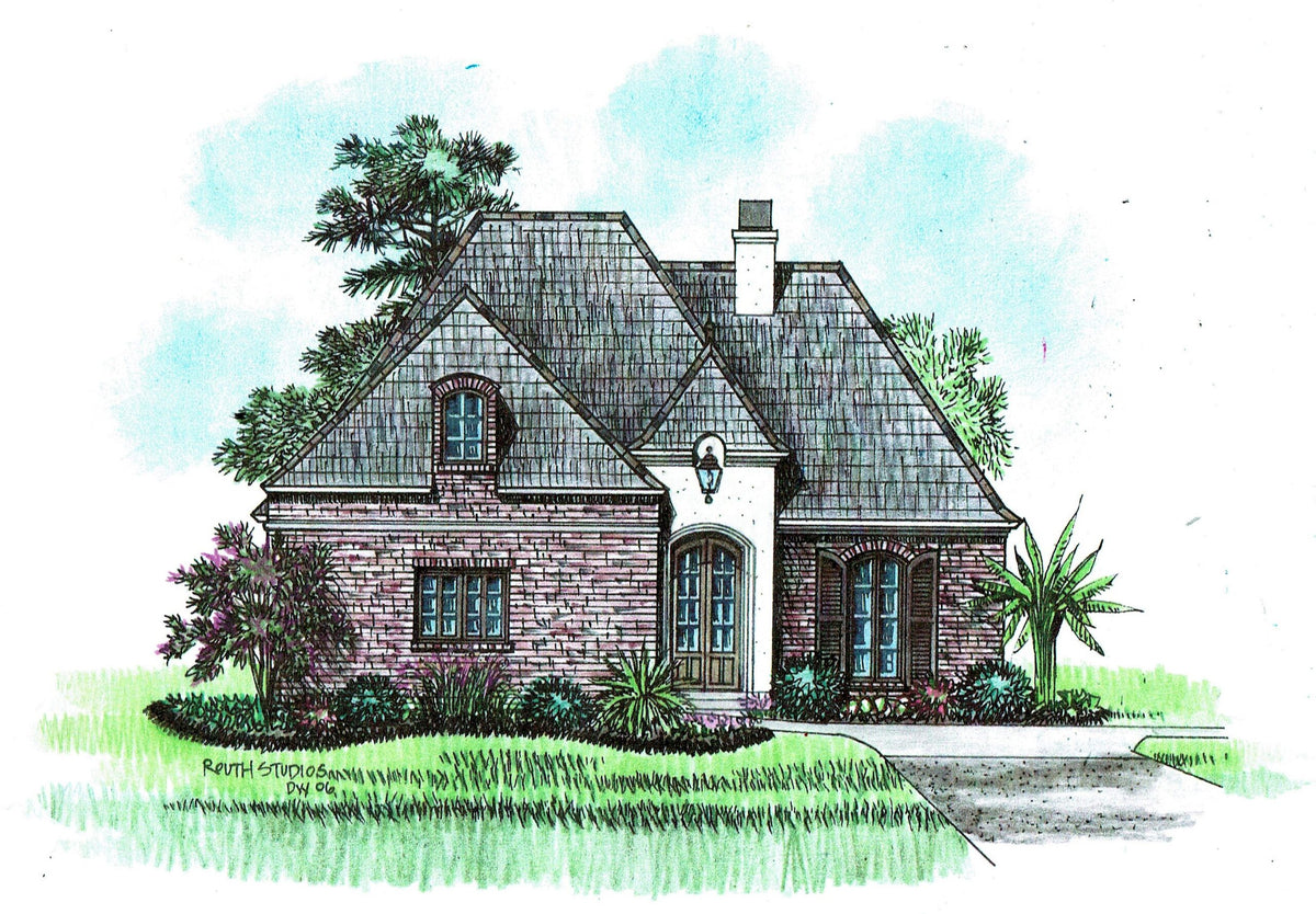 Front elevation of the Bernay house plan