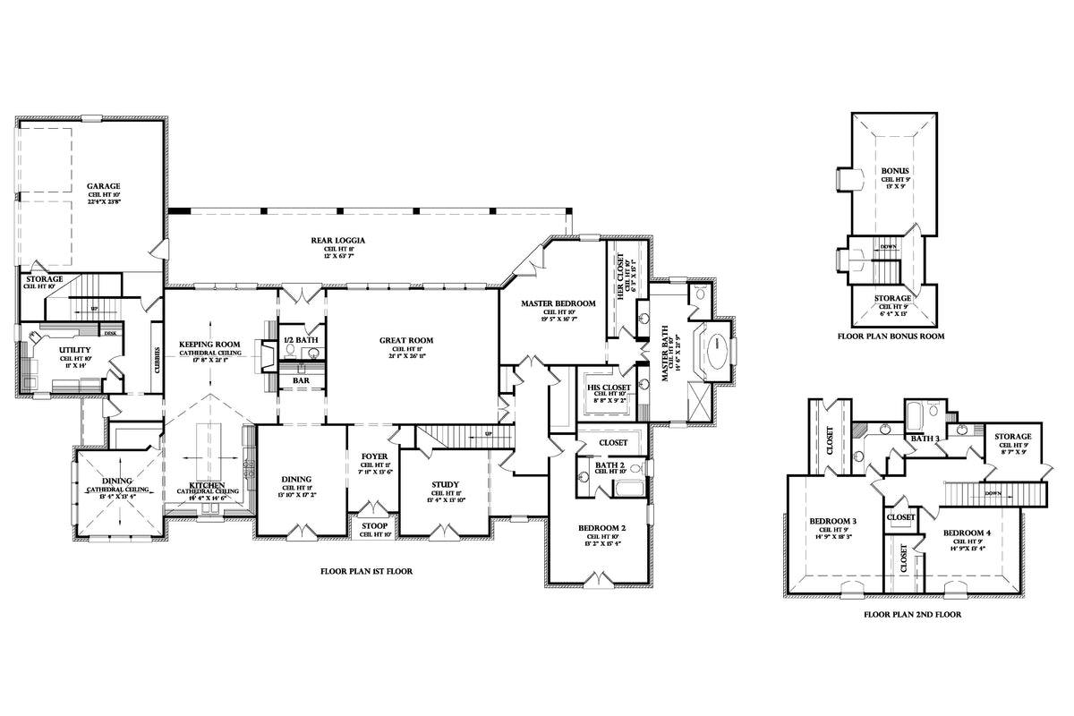 Bellagarde house plan, floor plan sheet