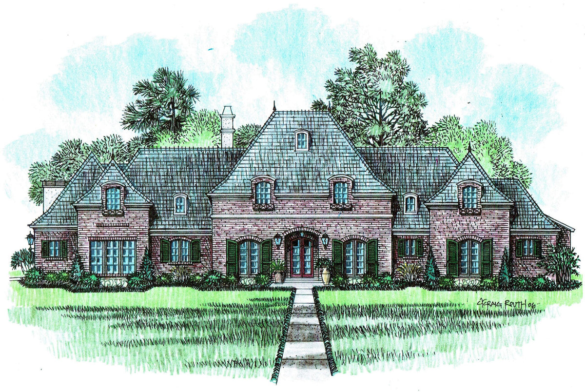 Front elevation of the Bellagarde house plan