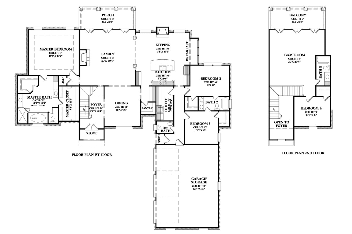 Champagne house plan, floor plan sheet