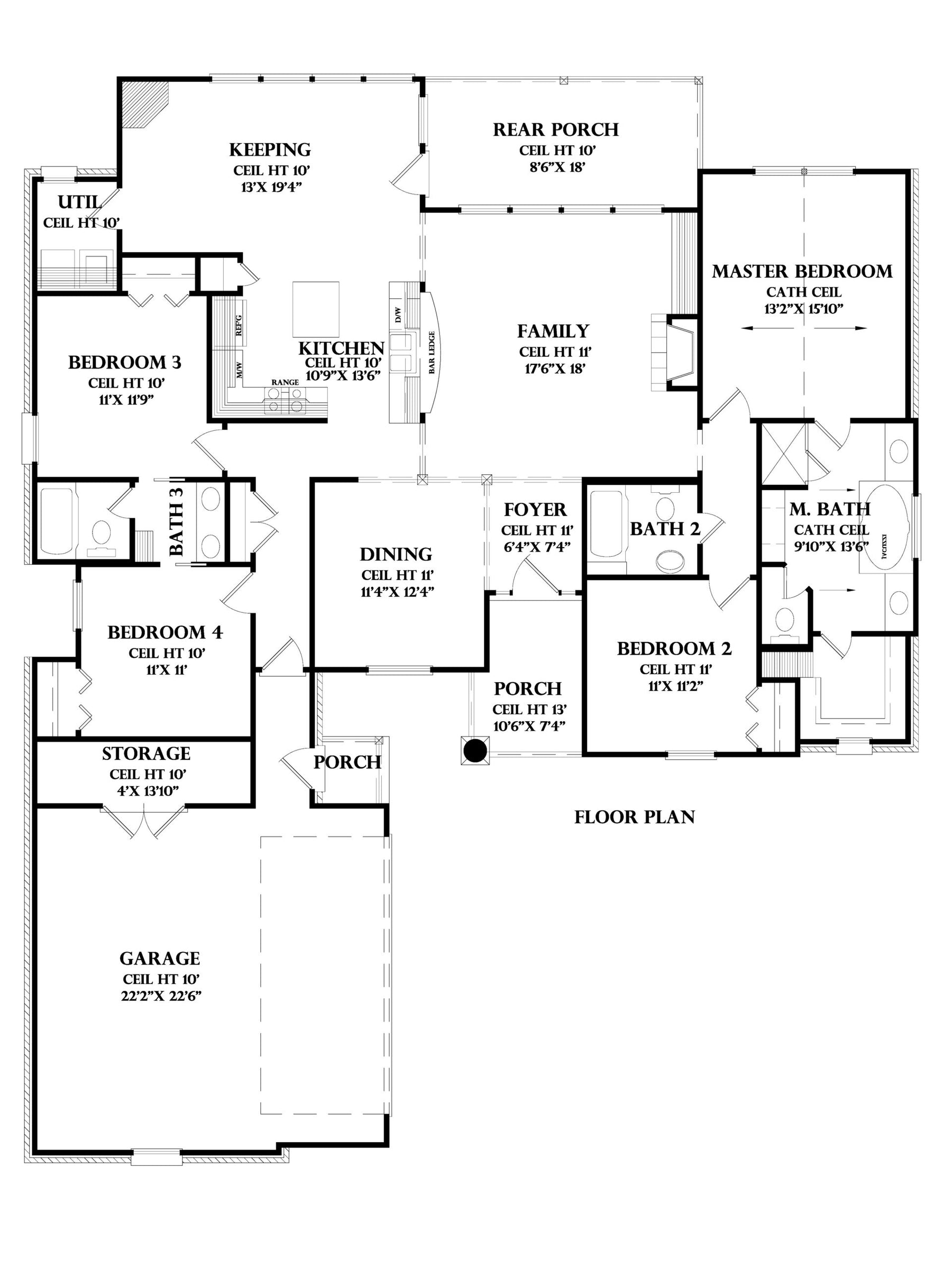 Floor Plan plan for the Marseille house plan