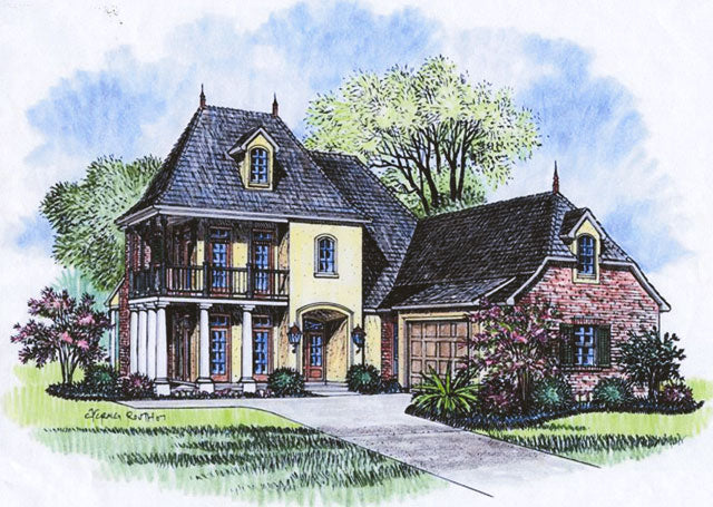 Front elevation of the Charente house plan