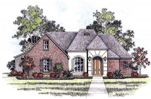Front elevation of the Calais house plan