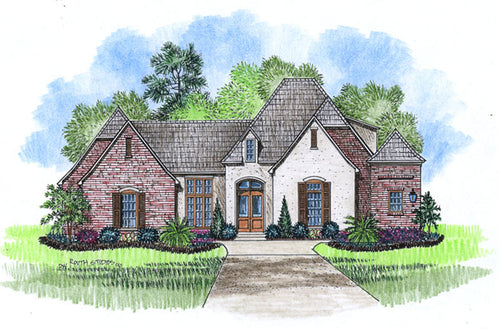 Front elevation of the Ardennes house plan
