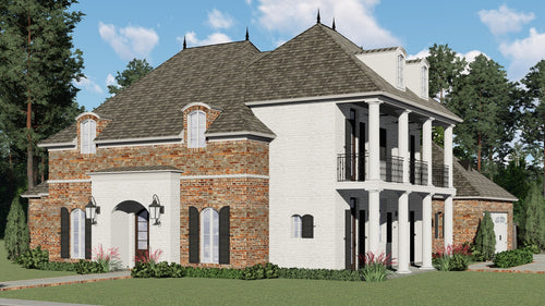 Front elevation of the Belvoir house plan
