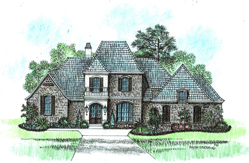 Front elevation of the Champagne house plan