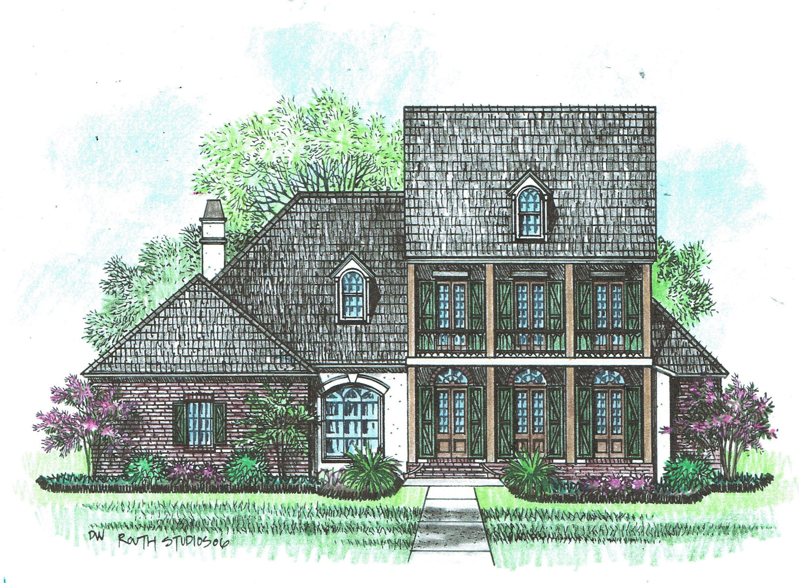 Front elevation of the Saint Maid house plan