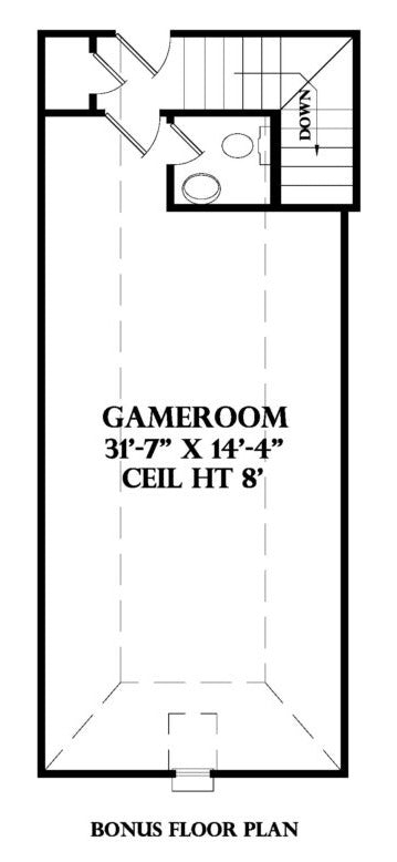 Bonus Room plan for the Alsace house plan