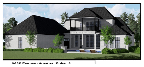 Plan 222054 — rear elevation perspective
